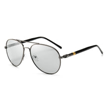Load image into Gallery viewer, FELRES Men Metal Frame Photochromic Polarized Oval Sunglasses UV400 Outdoor Eyewear Driving Fishing Hiking Glasses F209
