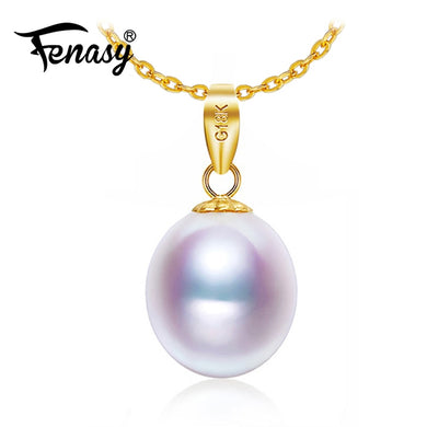 18K Gold peandant pearl Jewelry necklaces & pendant for lovers 18k gold party pearl pendants send s925 silver necklaces