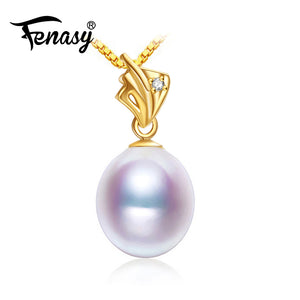 18K Gold pendant white pearl Jewelry necklaces & pendants,heart pendant necklace women send 925 silver necklace