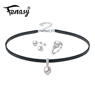 Collana girocollo di perle da donna Gabbia in argento sterling 925 con ciondolo di perle etniche, catena di corda alla moda 