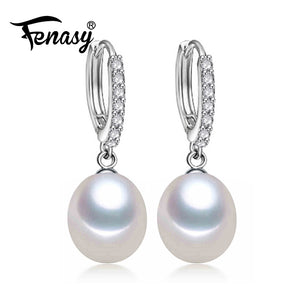 Pearl Jewelry earrings, natural Pearl with The circular earrings, gift for Women fashion earrings high quality with box