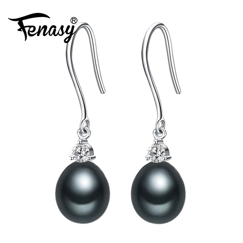 Pearl earrings Bohemian White natural pearls,long earrings for women,gemstone earrings engagement wedding gift