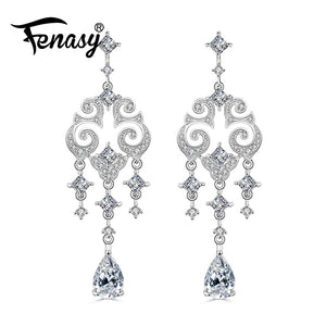 festa di nozze Totem della felicità Orecchini con nappa per gioielli da sposa splendidi orecchini lunghi con zirconi cubici per regalo da donna 