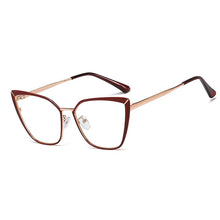 Load image into Gallery viewer, FENCHI  Anti Blue Light Blocking Glasses Frame Cat Eye Clear Computer Glasses Filter Transparent Gaming Goggles Eyewear