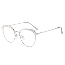 Load image into Gallery viewer, FENCHI Metal Computer Cat Eye Glasses Frame Men Women Vintage Prescription Eyeglasses Retro Rose Gold Optical Frame Eyewear