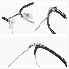 Load image into Gallery viewer, FENCHI Metal Computer Cat Eye Glasses Frame Men Women Vintage Prescription Eyeglasses Retro Rose Gold Optical Frame Eyewear