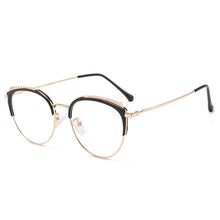 Load image into Gallery viewer, FENCHI Metal Computer Cat Eye Glasses Frame Men Women Vintage Prescription Eyeglasses Retro Rose Gold Optical Frame Eyewear
