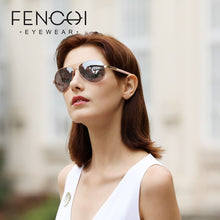 Carica l'immagine nel visualizzatore di Gallery, FENCHI  Pink Blue Rhombic Sunglasses Women 2023 Zonnebril Dames Driving Pilot shades mirror glasses oculos feminino