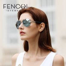 Carica l'immagine nel visualizzatore di Gallery, FENCHI  Pink Blue Rhombic Sunglasses Women 2023 Zonnebril Dames Driving Pilot shades mirror glasses oculos feminino