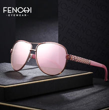 Carica l&#39;immagine nel visualizzatore di Gallery, FENCHI Occhiali da sole rosa Donna Designer Brand Occhiali da sole femminili neri specchio Occhiali da guida Oculos Feminino zonnebril dames 