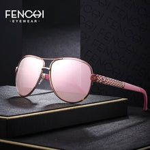 Carica l&#39;immagine nel visualizzatore di Gallery, FENCHI Occhiali da sole rosa Donna Designer Brand Occhiali da sole femminili neri specchio Occhiali da guida Oculos Feminino zonnebril dames 