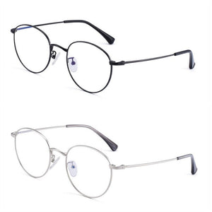FENCHI  Unisex Man Woman Glasses frame Retro Round Glasses Transparent Metal Eyeglass Frame oculos de grau feminino
