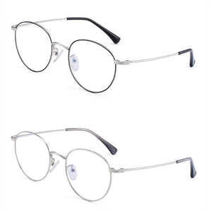 FENCHI  Unisex Man Woman Glasses frame Retro Round Glasses Transparent Metal Eyeglass Frame oculos de grau feminino