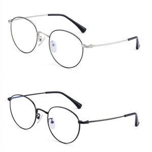 FENCHI  Unisex Man Woman Glasses frame Retro Round Glasses Transparent Metal Eyeglass Frame oculos de grau feminino