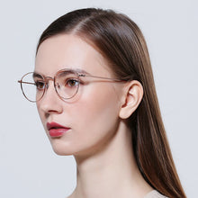 Load image into Gallery viewer, FENCHI  Unisex Man Woman Glasses frame Retro Round Glasses Transparent Metal Eyeglass Frame oculos de grau feminino