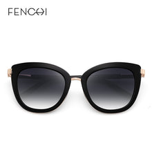 Load image into Gallery viewer, FENCHI White Cat Eye Women Sunglasses High Quality Black Transparent Female Sun Glasses Oculos Feminino De Sol Zonnebril Dames