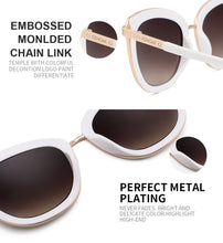 Load image into Gallery viewer, FENCHI White Cat Eye Women Sunglasses High Quality Black Transparent Female Sun Glasses Oculos Feminino De Sol Zonnebril Dames