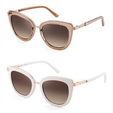 Load image into Gallery viewer, FENCHI cat eye women sunglasses female sun glasses  black white brand designer vintage punk oculos de sol feminino lunettes