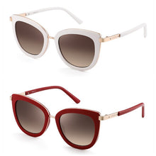 Load image into Gallery viewer, FENCHI cat eye women sunglasses female sun glasses  black white brand designer vintage punk oculos de sol feminino lunettes