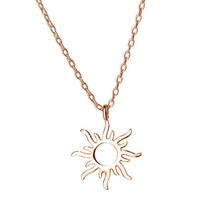 Necklace for Women Fashion Geometric Hollow Round Chain Pendants Statement Birthday Jewelry Gifts