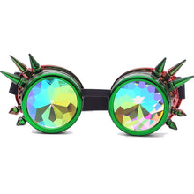 Load image into Gallery viewer, FLORATA Kaleidoscope Colorful Glasses Rave Festival Party EDM Sunglasses Diffracted Lens Steampunk Goggles