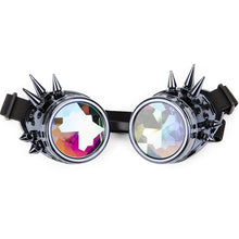 Load image into Gallery viewer, FLORATA Kaleidoscope Colorful Glasses Rave Festival Party EDM Sunglasses Diffracted Lens Steampunk Goggles