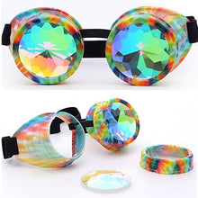 Load image into Gallery viewer, FLORATA Punk Gothic Goggles Different Lens Rainbow EDM Glasses Unisex Rivet Steampunk Goggles Cosplay Vintage Gothic Eyewear