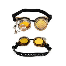 Load image into Gallery viewer, FLORATA Punk Gothic Goggles Different Lens Rainbow EDM Glasses Unisex Rivet Steampunk Goggles Cosplay Vintage Gothic Eyewear