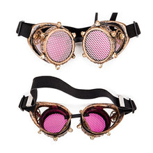 Load image into Gallery viewer, FLORATA Punk Gothic Goggles Different Lens Rainbow EDM Glasses Unisex Rivet Steampunk Goggles Cosplay Vintage Gothic Eyewear