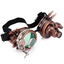 Carica l'immagine nel visualizzatore di Gallery, FLORATA Occhiali rivetti Uomo Donna Steampunk Occhiali da sole rotondi vintage Occhiali gotici Occhiali da sole punk retrò vintage 