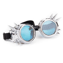 Carica l'immagine nel visualizzatore di Gallery, FLORATA Rivetto Steampunk Occhiali Caleidoscopio Lenti in cristallo Cosplay Occhiali vintage Saldatura Uomo Donna Gothic Cool Eyewear 