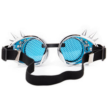 Carica l'immagine nel visualizzatore di Gallery, FLORATA Rivetto Steampunk Occhiali Caleidoscopio Lenti in cristallo Cosplay Occhiali vintage Saldatura Uomo Donna Gothic Cool Eyewear 