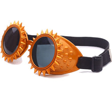 Carica l'immagine nel visualizzatore di Gallery, FLORATA Rivetto Steampunk Occhiali Caleidoscopio Lenti in cristallo Cosplay Occhiali vintage Saldatura Uomo Donna Gothic Cool Eyewear 