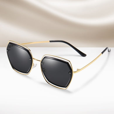 FONDYI Trendy Women Shopping Sunglasses Polarized Elegant Girls Shades Sun Glasses Unqiue Novelty Gafas de sol with Case