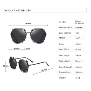 FONDYI Trendy Women Shopping Sunglasses Polarized Elegant Girls Shades Sun Glasses Unqiue Novelty Gafas de sol with Case