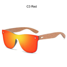 Load image into Gallery viewer, FONDYI Italy Design Polarized Bamboo Sunglasses Wooden High End UV400 Driving Sun Glasses Custom Cat Eye One Piece Lens Gafas