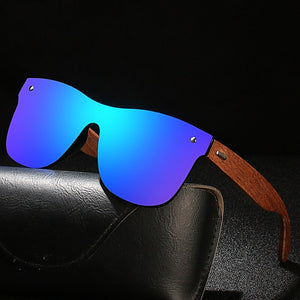 FONDYI Italy Design Polarized Bamboo Sunglasses Wooden High End UV400 Driving Sun Glasses Custom Cat Eye One Piece Lens Gafas