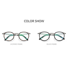 Load image into Gallery viewer, FONEX Acetate Alloy Glasses Frame Men Women Vintage Round Myopia Optical Prescription Eyeglasses Screwless Korean Eyewear F1012