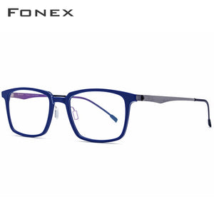 FONEX Acetate Optical Glasses Frame Men Square Prescription Eyeglasses 2023 Commerce Myopia Spectacles Male Screwless Eyewear