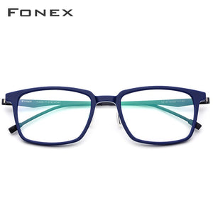FONEX Acetate Optical Glasses Frame Men Square Prescription Eyeglasses 2023 Commerce Myopia Spectacles Male Screwless Eyewear