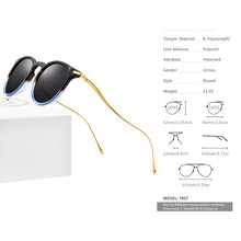 Load image into Gallery viewer, FONEX Acetate Sunglass Men Vintage Round Titanium Polarized Sun Glasses for Women  Mirror UV400 Sunglasses 857