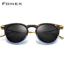 Load image into Gallery viewer, FONEX Acetate Sunglass Men Vintage Round Titanium Polarized Sun Glasses for Women  Mirror UV400 Sunglasses 857
