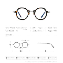 Load image into Gallery viewer, FONEX Acetate Titanium Eyeglasses Frame Men 2023 Vintage Polygon Prescription Glasses Women Optical Spectacles Eyewear F85677