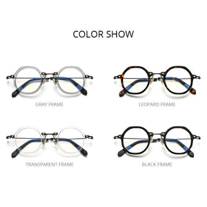 FONEX Acetate Titanium Eyeglasses Frame Men 2023 Vintage Polygon Prescription Glasses Women Optical Spectacles Eyewear F85677