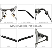Load image into Gallery viewer, FONEX Acetate Titanium Eyeglasses Frame Men 2023 Vintage Polygon Prescription Glasses Women Optical Spectacles Eyewear F85677