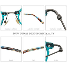 Load image into Gallery viewer, FONEX Acetate Titanium Eyeglasses Frame Women 2023 Vintage Retro Polygon Prescription Glasses Men Spectacles Eyewear F85685