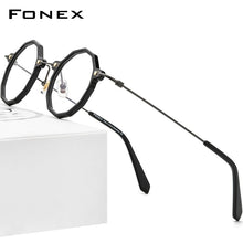 Load image into Gallery viewer, FONEX Acetate Titanium Eyeglasses Frame Women 2023 Vintage Retro Polygon Prescription Glasses Men Spectacles Eyewear F85685