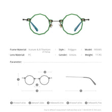 Load image into Gallery viewer, FONEX Acetate Titanium Eyeglasses Frame Women 2023 Vintage Retro Polygon Prescription Glasses Men Spectacles Eyewear F85685