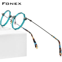 Load image into Gallery viewer, FONEX Acetate Titanium Eyeglasses Frame Women 2023 Vintage Retro Polygon Prescription Glasses Men Spectacles Eyewear F85685