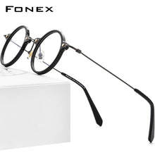 Load image into Gallery viewer, FONEX Acetate Titanium Glasses Frame Men 2023 Retro Round Prescription Eyeglasses Women Optical Spectacles Eyewear F85673